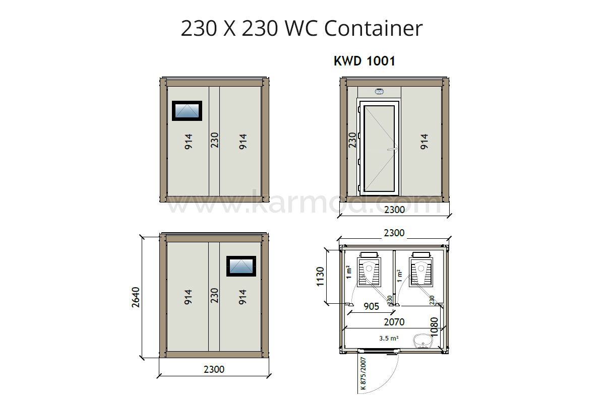 KW2 230X230 Wc Container