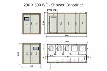 KW6 230X500 Wc - Shower Container