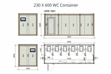KW6 230X600 Wc Container