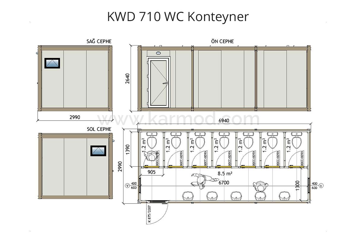 WC Container Model KWD 710
