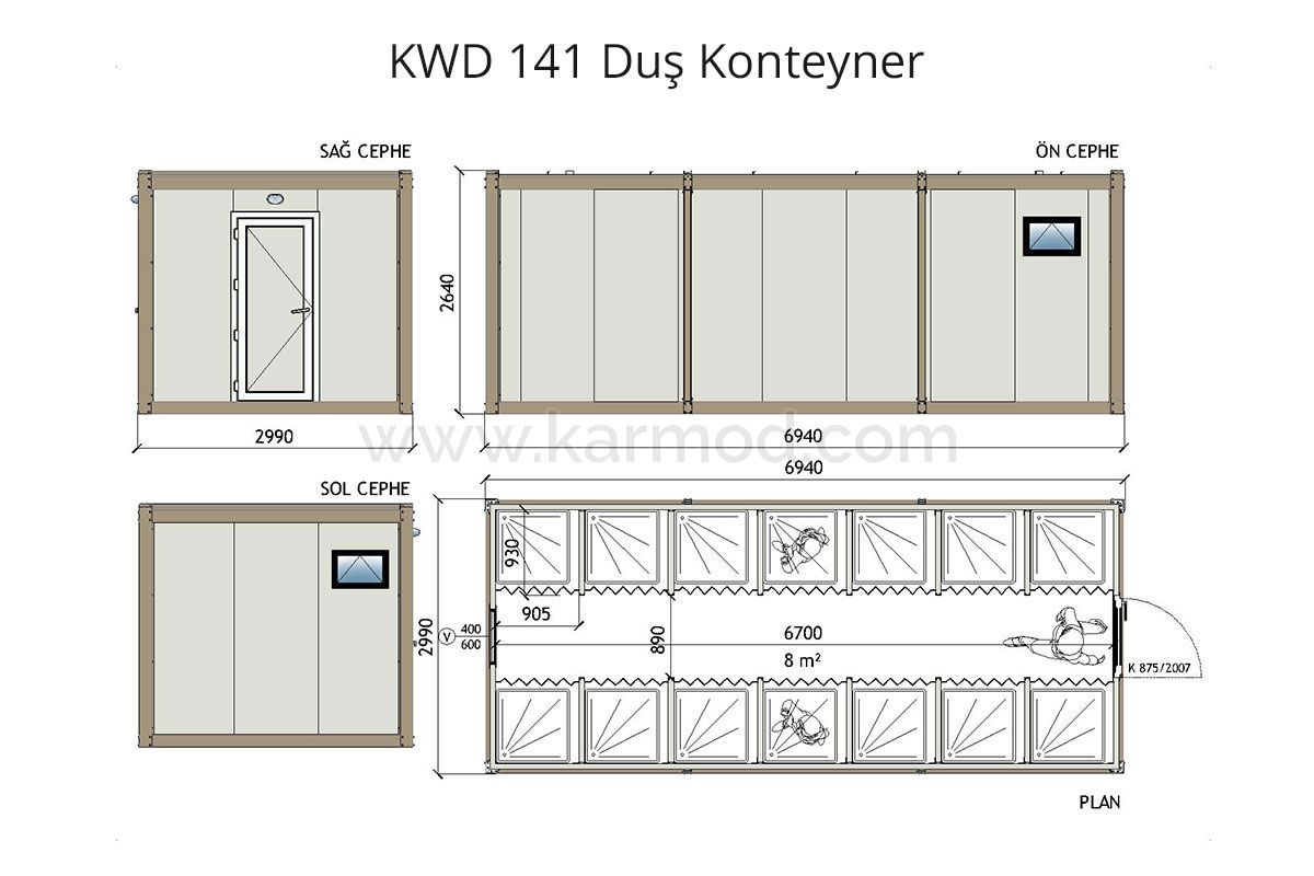 KWD 141 Shower Container