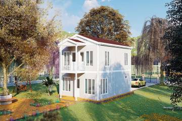 122 m² Duplex Steel House