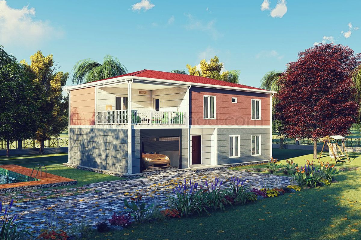 194 m² Duplex Steel House
