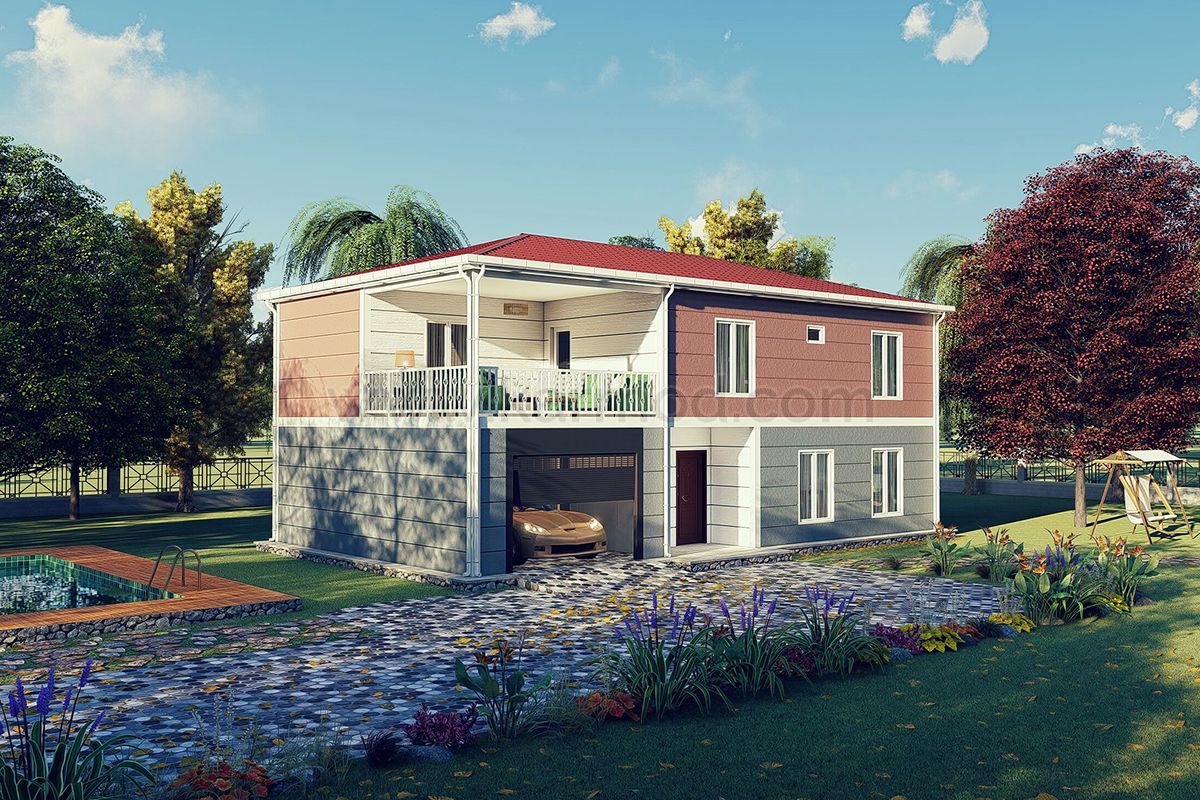 194 m² Duplex Steel House