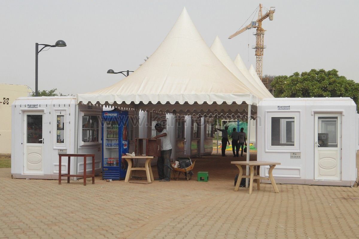 Our Cabin Products Are in Use as Shopping Bazaar in Sudan